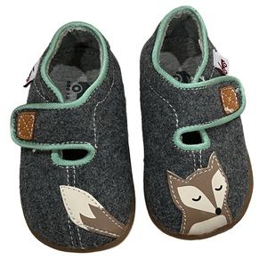 See Kai Run 5 Cruz Gray Fox Slipper Felted Wool Shoes 12-18 Toddler